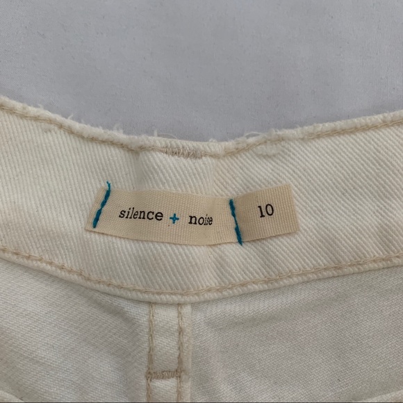 Silence + Noise Handmade White Denim Shorts, Sz 10 - Picture 5 of 8